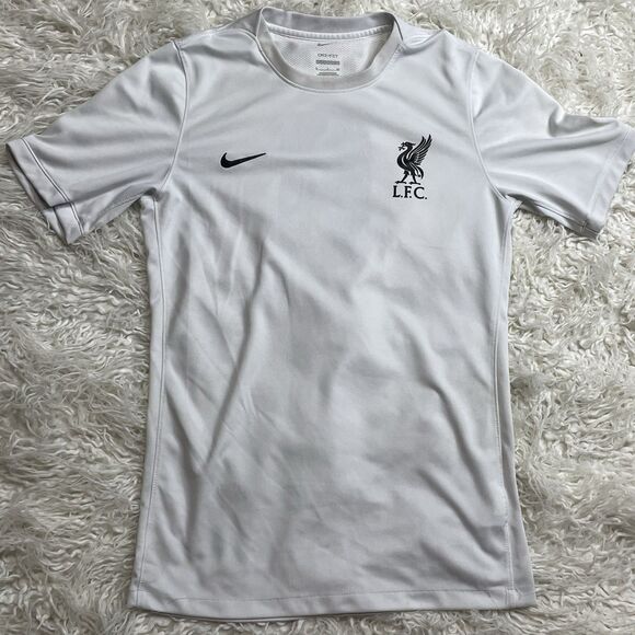 Liverpool FC Nike Dri Fit Football Soccer White #6 Training Shirt Youth Size L - Picture 1 of 4